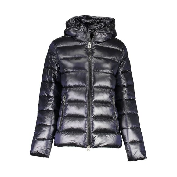 NWT North Sails Polyamide Black w/blue undertones Puffer Jacket w/ Hood Size L - Picture 1 of 10